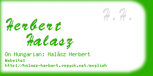 herbert halasz business card