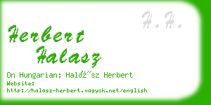 herbert halasz business card